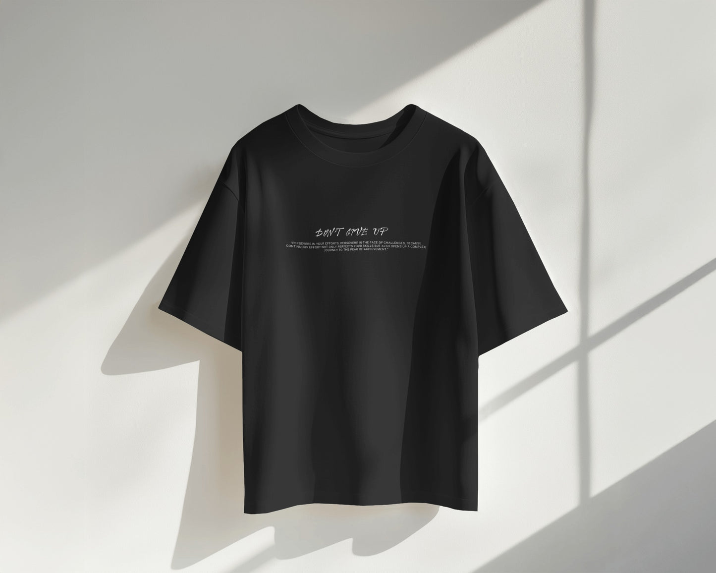 Don't Give Up Black Regular T-Shirt