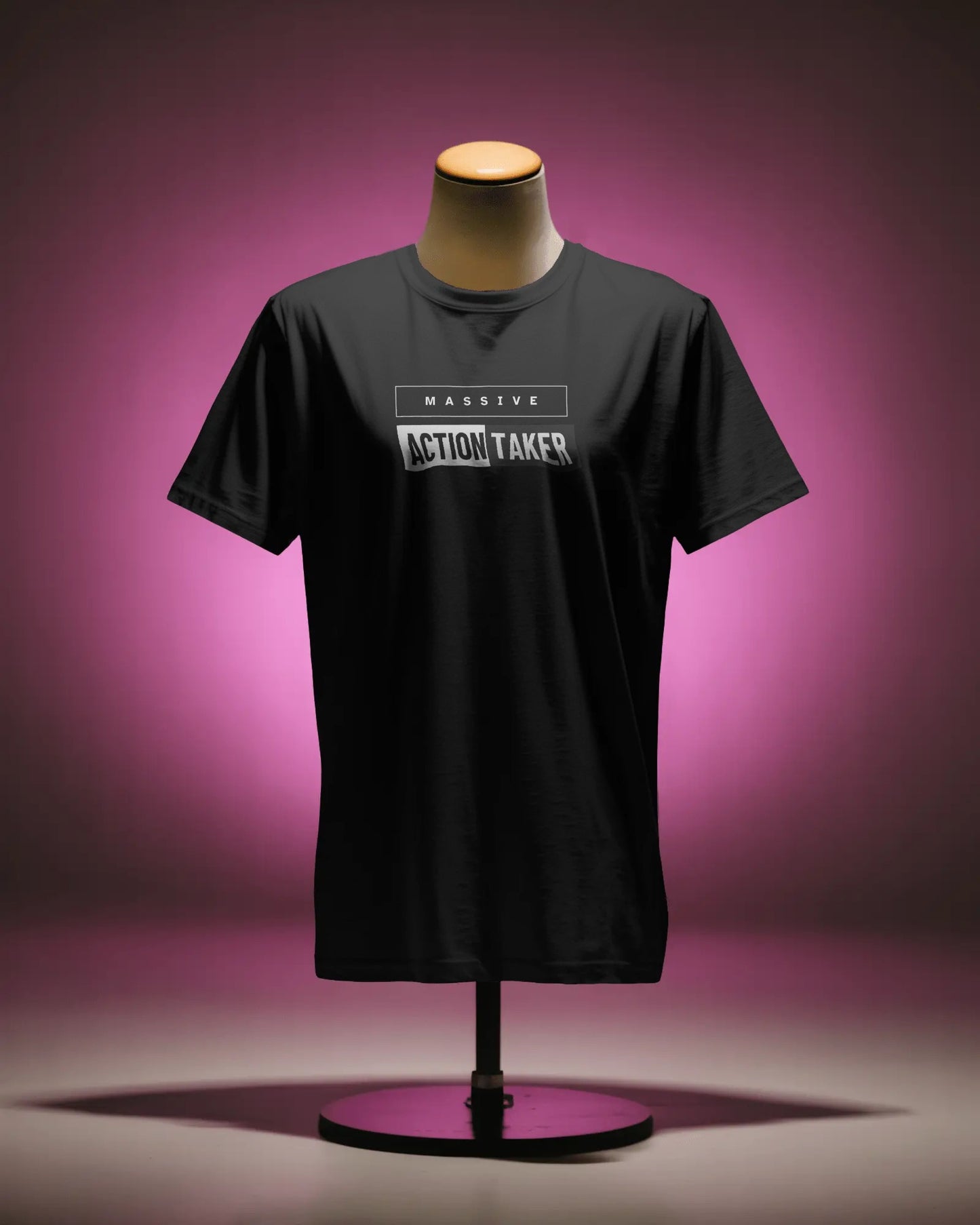 Massive Action Taker Black Regular T-Shirt