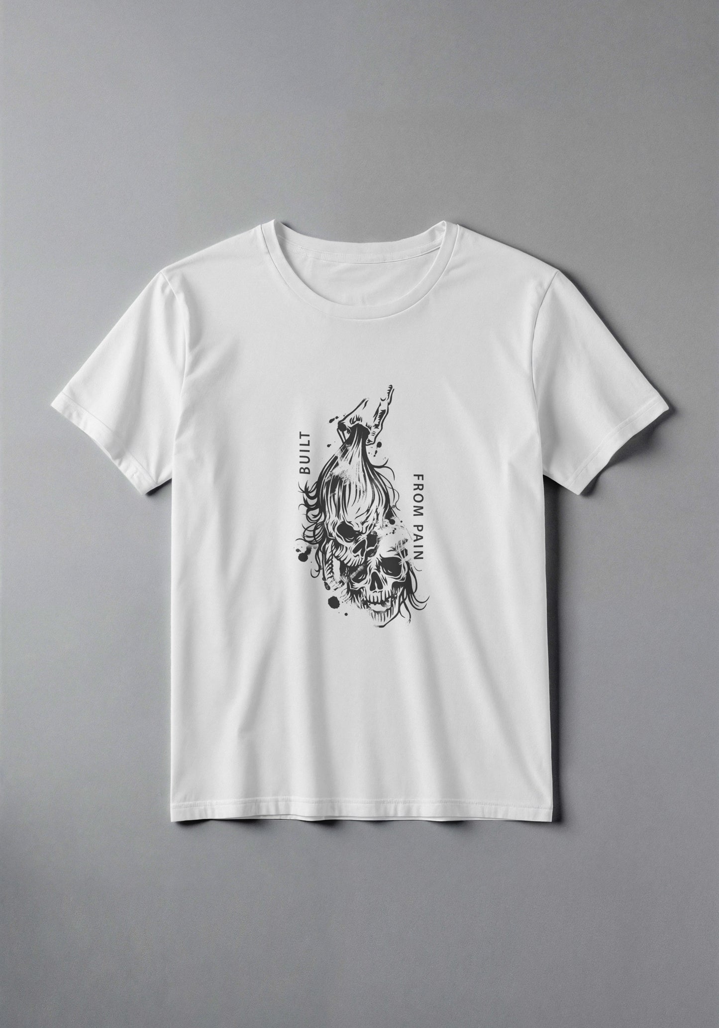 Skull Build White Regular T-Shirt