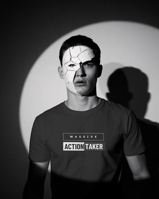 Massive Action Taker Black Regular T-Shirt