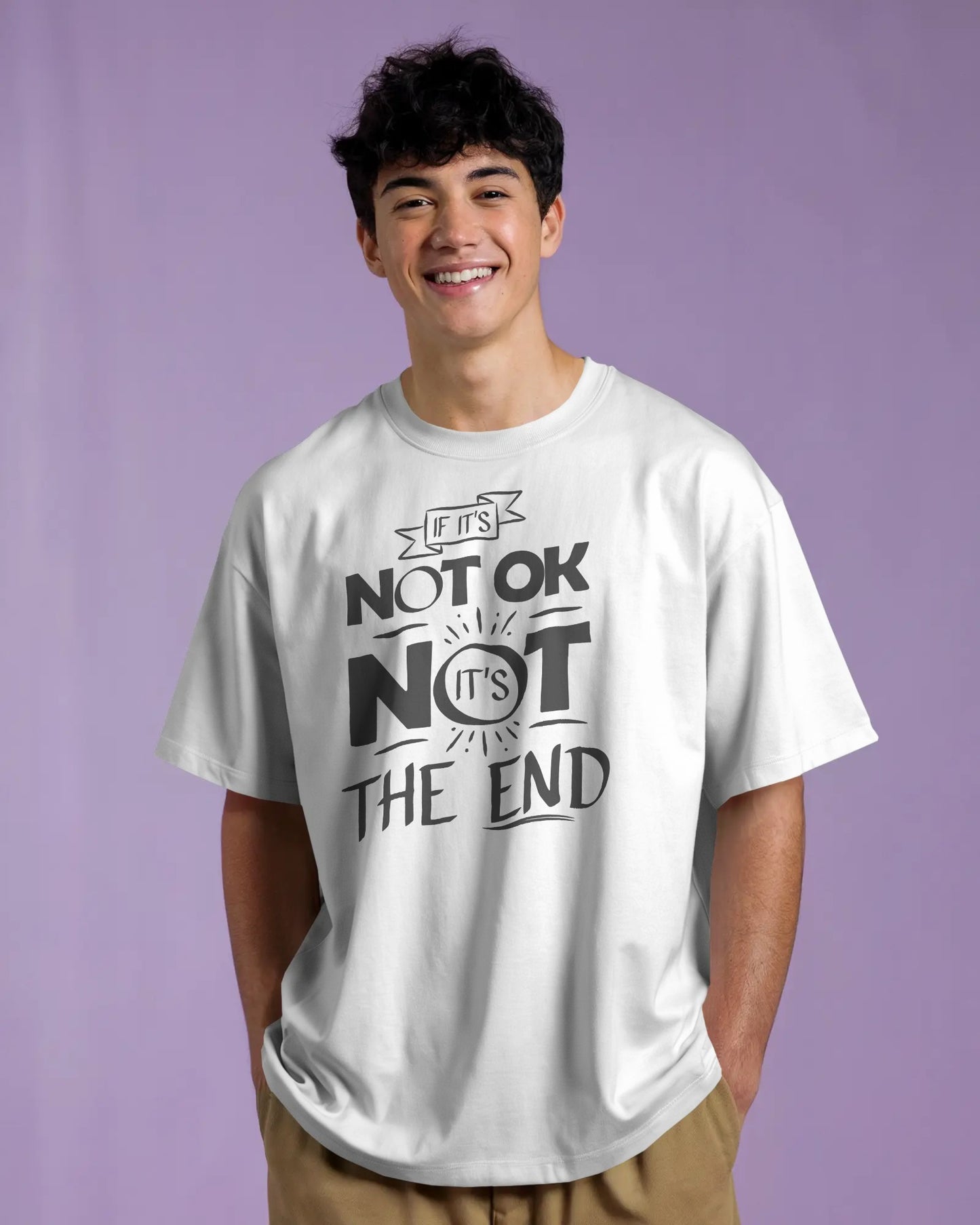 Its Not OK White Regular T-Shirt